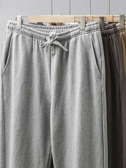 DUKEEN 500G Heavyweight Men Sweatpants Spring and Autumn 100% Cotton Loose Casual Sport Jogger Pants Men's Drawstring Trouse