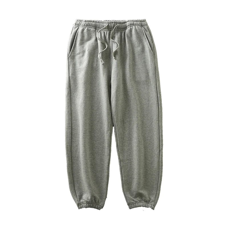 DUKEEN 500G Heavyweight Men Sweatpants Spring and Autumn 100% Cotton Loose Casual Sport Jogger Pants Men's Drawstring Trouse