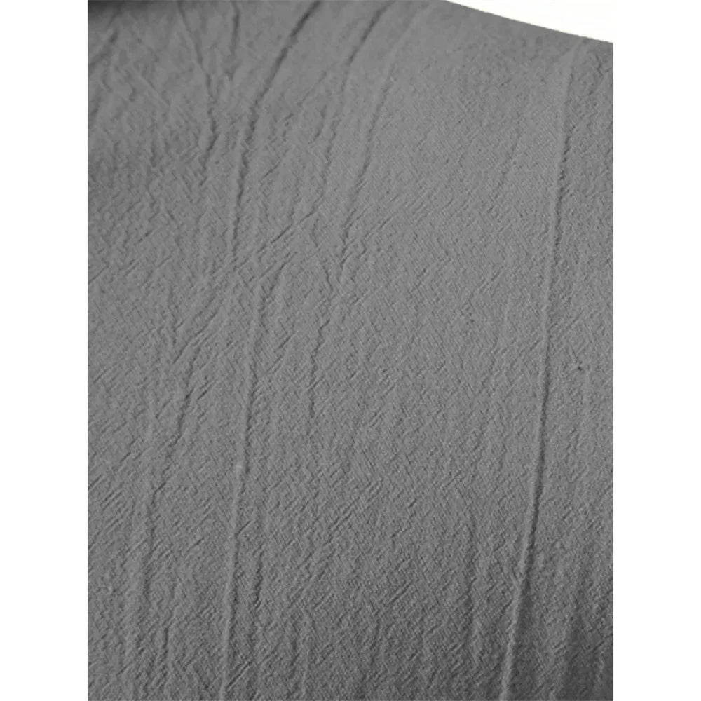 Men's Retro Shirt Short Sleeve Cotton Linen Lightweight Breathable Solid Color Fashion Tops Pirate V-neck Male Stylish Shirs