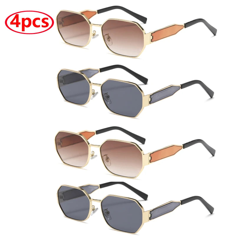 New Fashion Vintage Sunglasses Women Men Brand Designer Retro Metal Rectangle Sun Glasses Female Male Popular Black Eyewear
