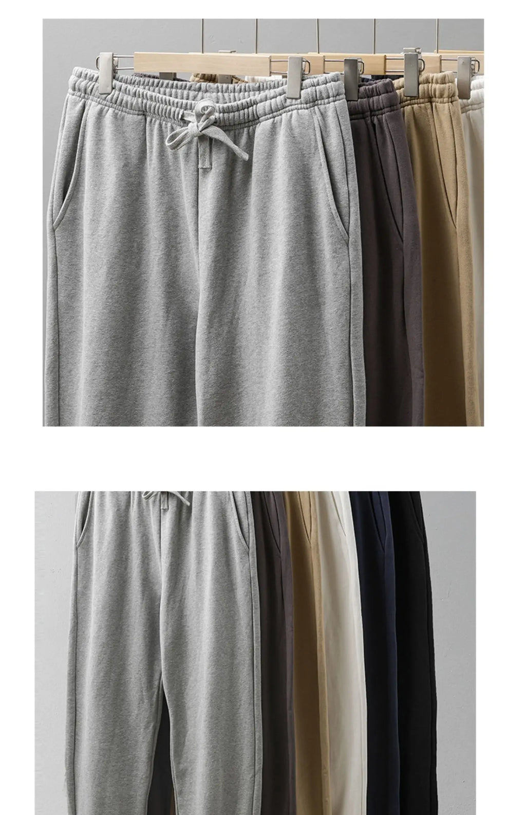 DUKEEN 500G Heavyweight Men Sweatpants Spring and Autumn 100% Cotton Loose Casual Sport Jogger Pants Men's Drawstring Trouse