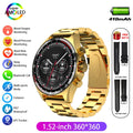 Hotsale Silver Gold Stainless Steel Color Smart Watch 1.58 Inch Bt Call Nfc Wireless Charging Smartwatch