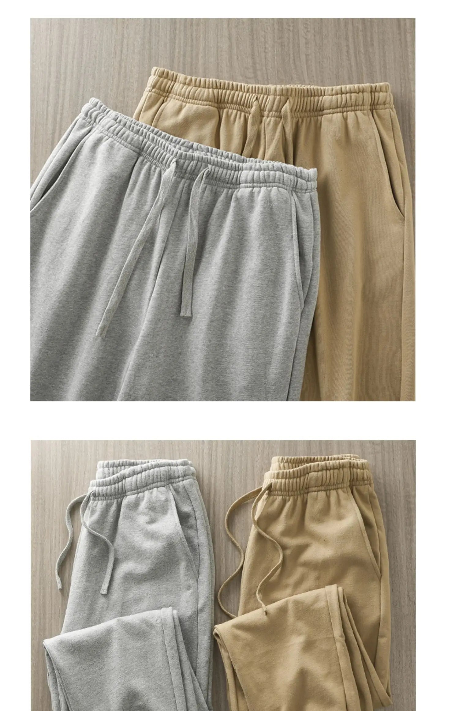 DUKEEN 500G Heavyweight Men Sweatpants Spring and Autumn 100% Cotton Loose Casual Sport Jogger Pants Men's Drawstring Trouse