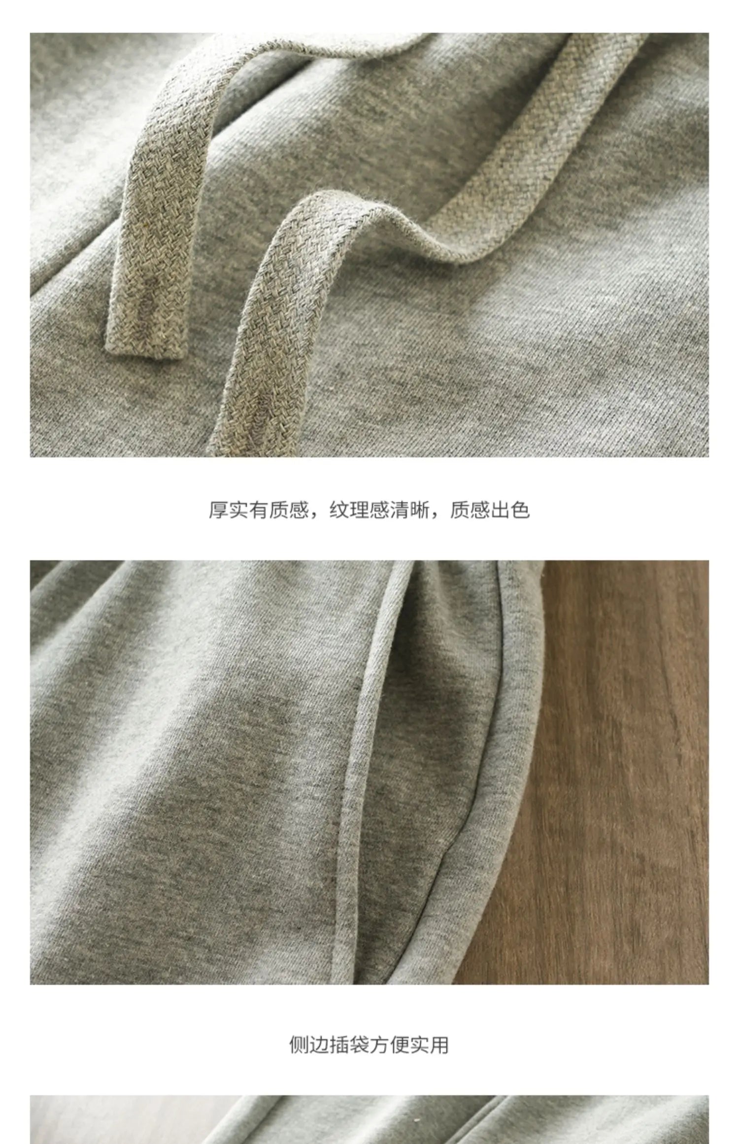 DUKEEN 500G Heavyweight Men Sweatpants Spring and Autumn 100% Cotton Loose Casual Sport Jogger Pants Men's Drawstring Trouse